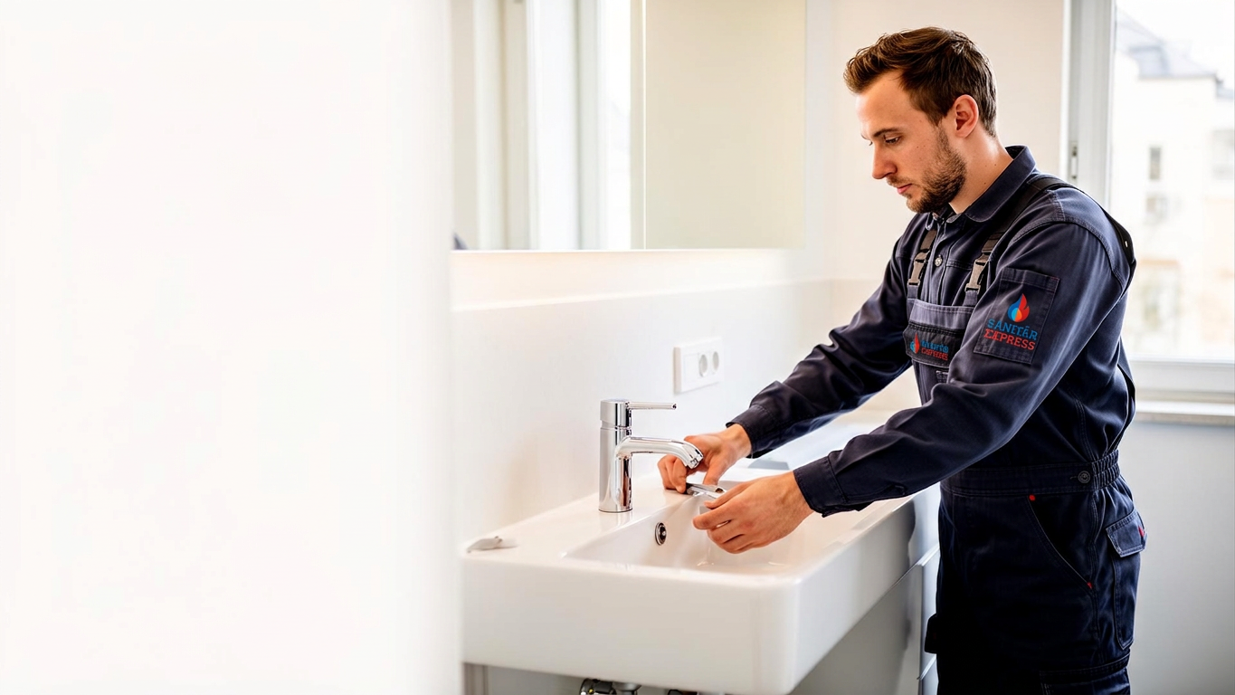 Sanitärinstallation in einem Berliner Bad
